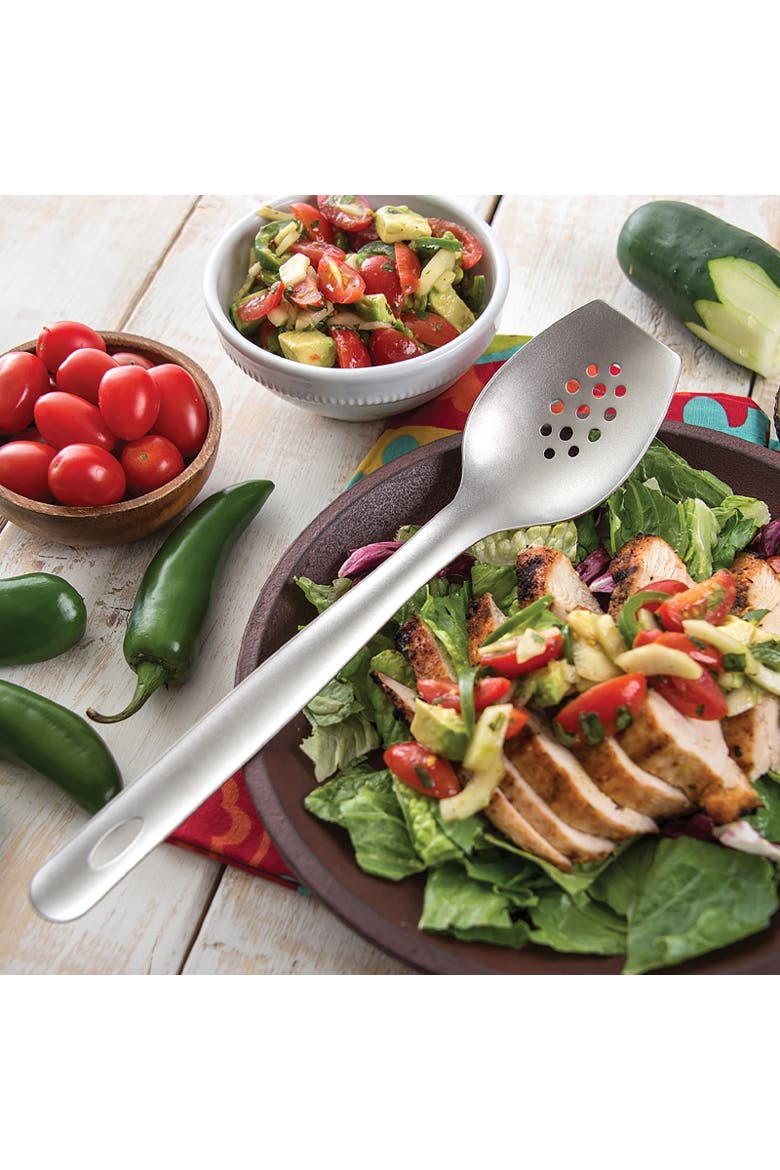 Cutlery Cook's Spoon Slotted, Alternate, color, Silver