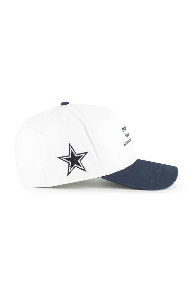 Men's '47 White/Navy Dallas Cowboys Contemporary Two-Tone Hitch Adjustable Hat, Alternate, color, White
