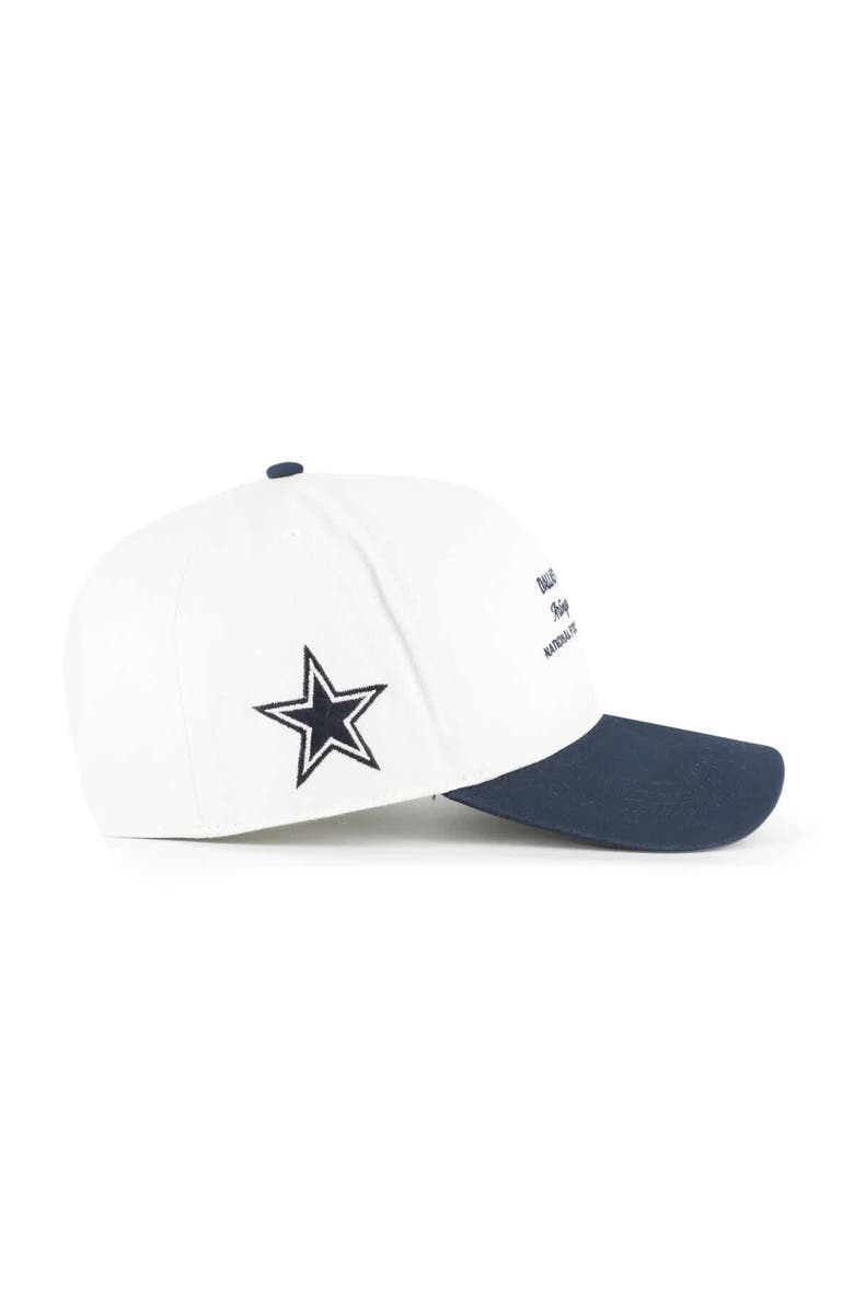 '47 Men's '47 White/Navy Dallas Cowboys Contemporary Two-Tone Hitch Adjustable Hat, Alternate, color, White