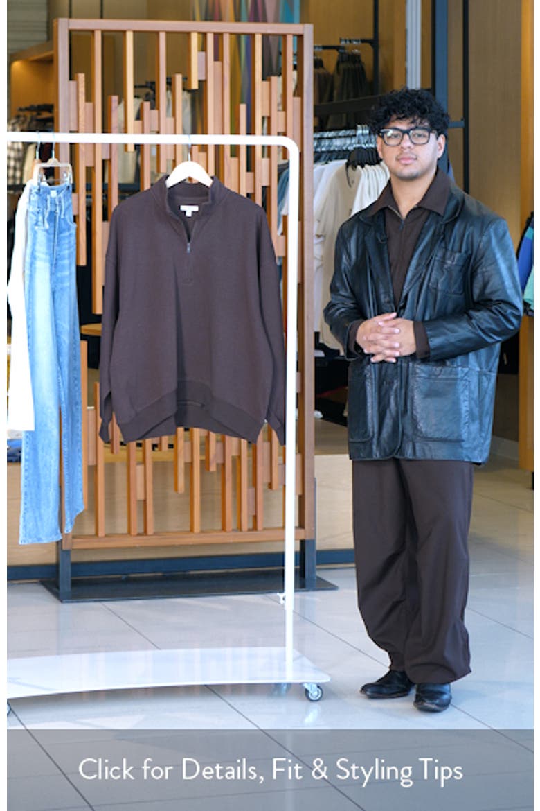 Relaxed Quarter Zip Pullover video