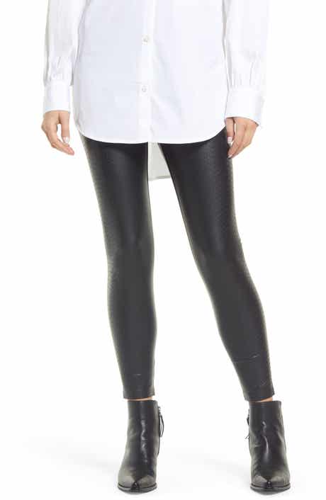 Hue Croc Embossed High Waist Faux Leather Leggings