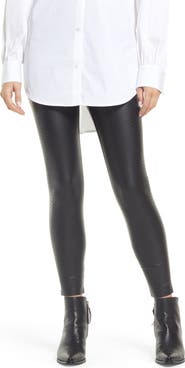 Hue Croc Embossed High Waist Faux Leather Leggings