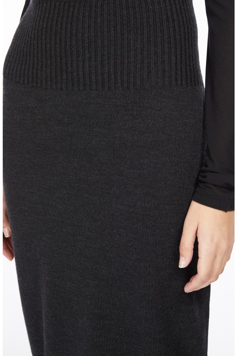 Melk Virgin Wool Midi Skirt, Alternate, color, DARK GREY