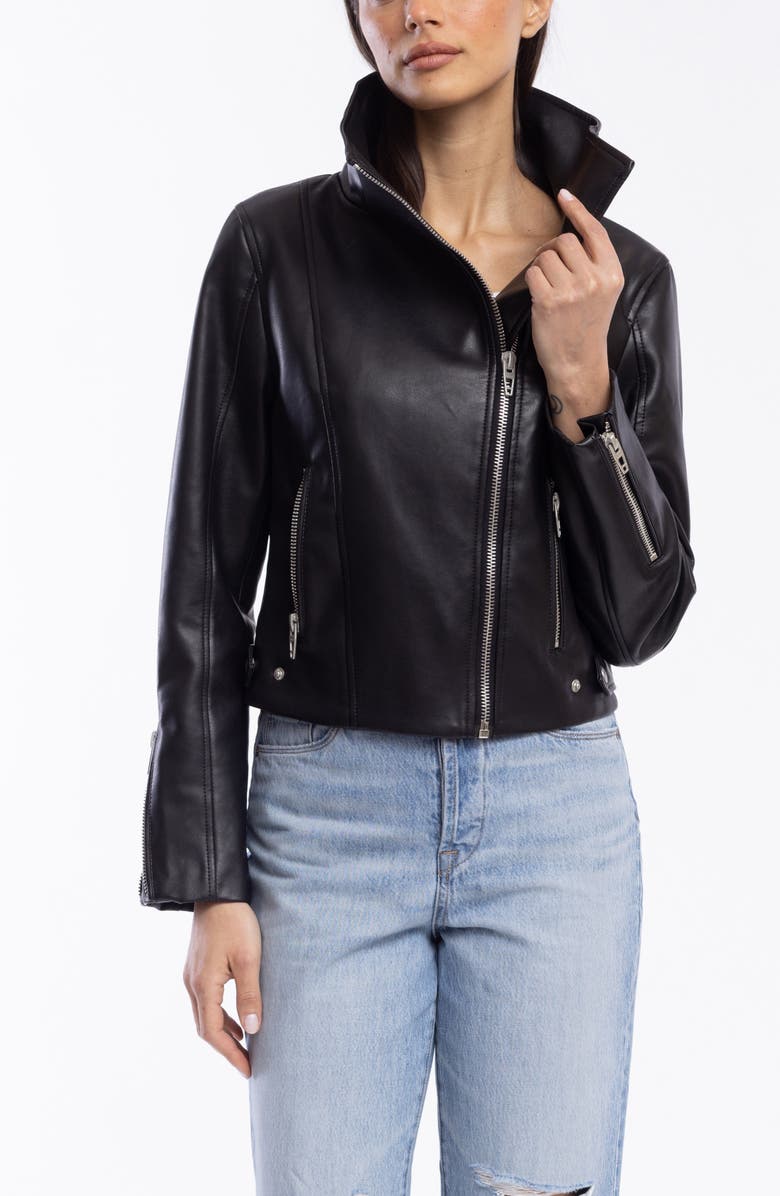 BLANKNYC Faux Leather Moto Jacket, Alternate, color, 