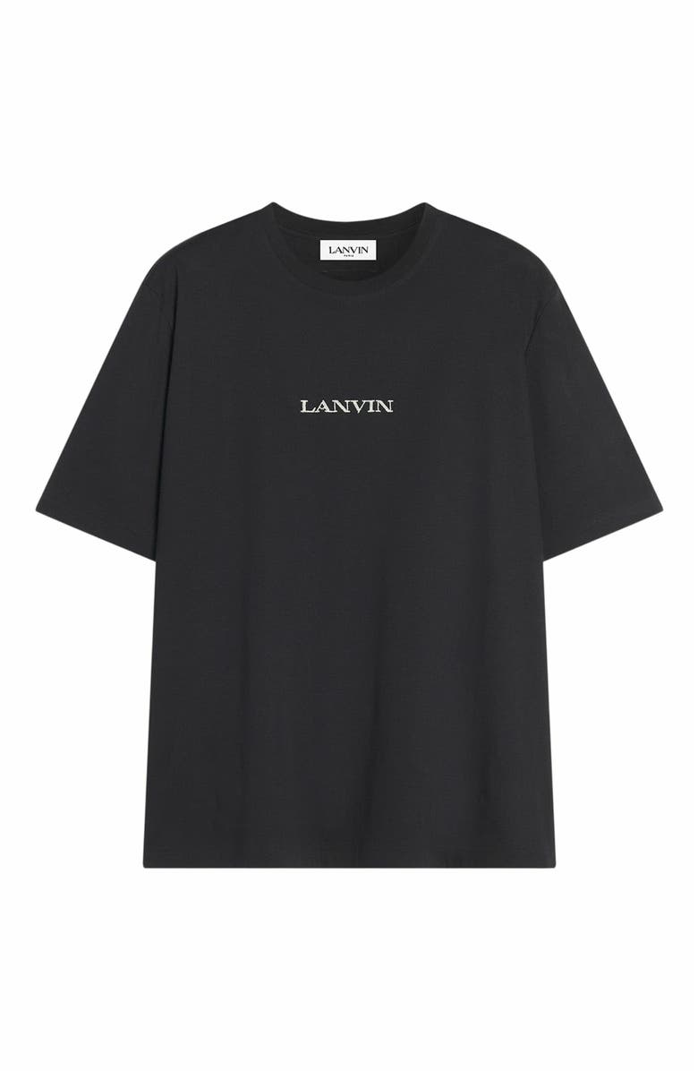 Lanvin Embroidered T-Shirt, Alternate, color, Black