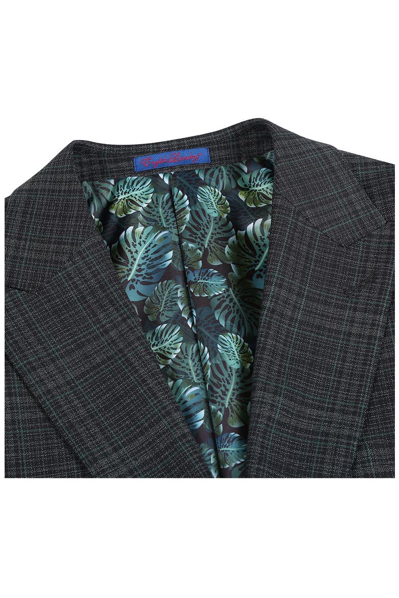 Trim Fit Plaid Two-Piece Suit, Alternate, color, GREEN