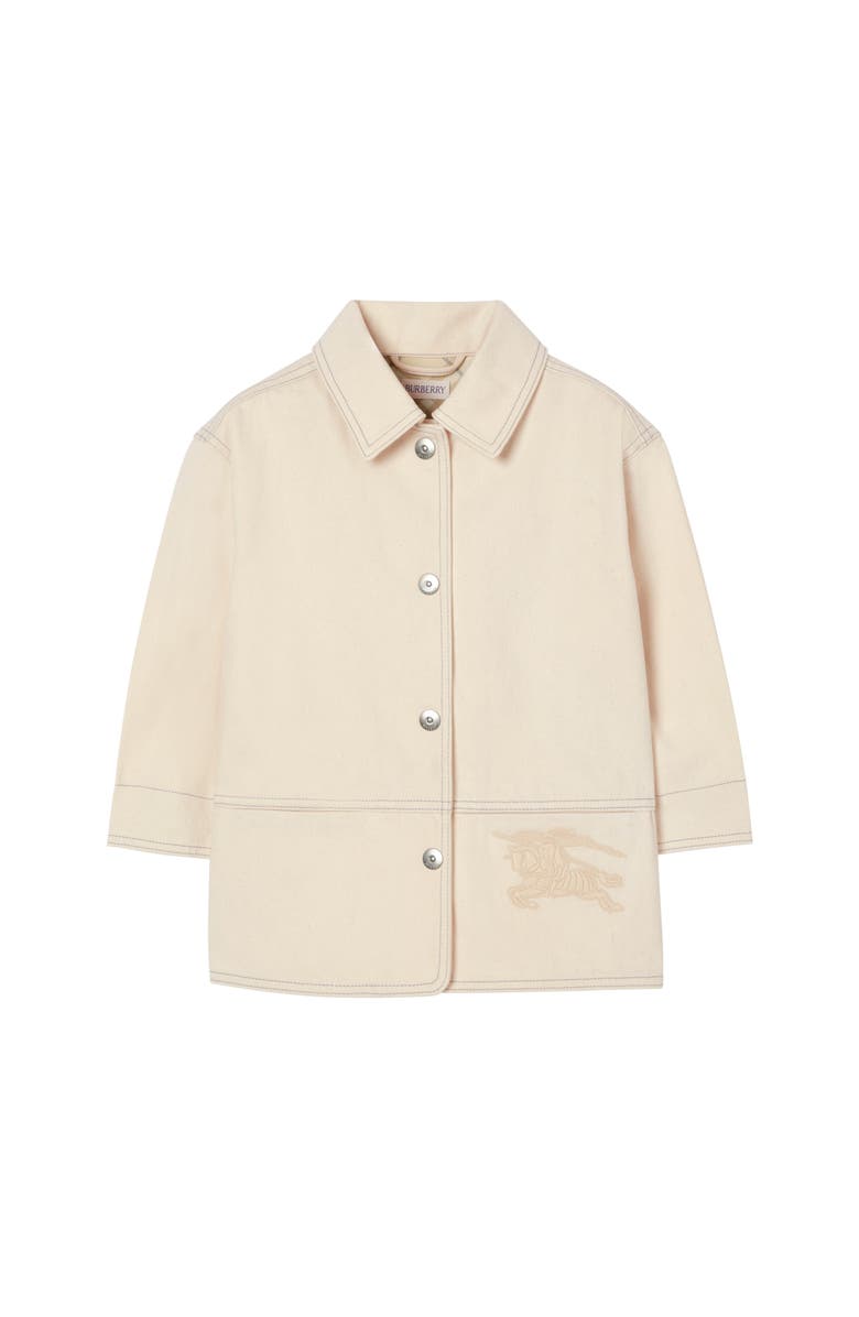 Burberry Denim Jacket, Main, color, Ecru Beige