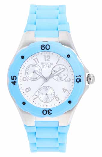 INVICTA Angel Lady Silicone Strap Watch, 38mm