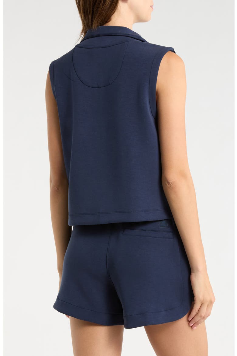 Dreamweave™ Sleeveless Half Zip Mock Neck Top, Alternate, color, NAVY BLAZER