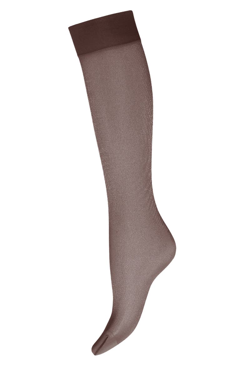 Satin Touch Knee High Socks, Main, color, NEARLY BLACK