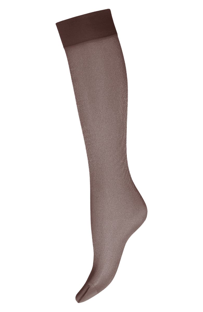Wolford Satin Touch Knee High Socks, Main, color, Nearly Black