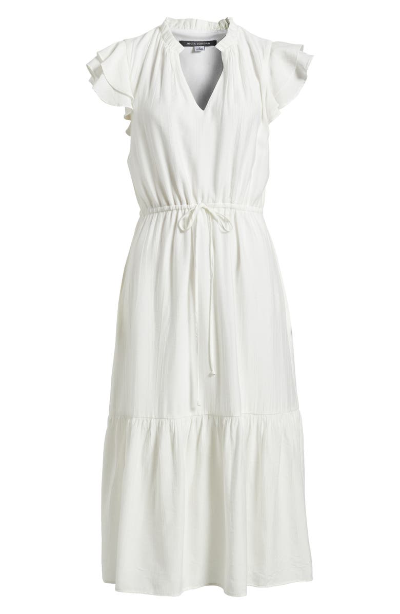 Julia Jordan Flutter Sleeve Midi Dress, Alternate, color, Ivory