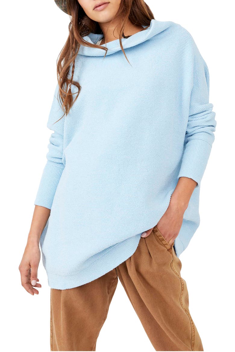 Ottoman Slouchy Tunic, Main, color, DREAM BLUE