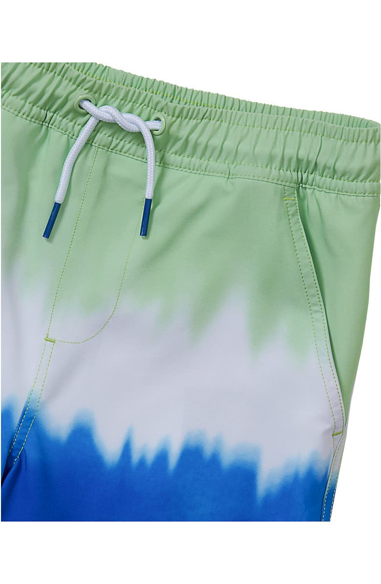 Lands' End Boys Stretch Husky Hydroliner Sport Swim Trunk, Alternate, color, Paradise Green Dip Dye