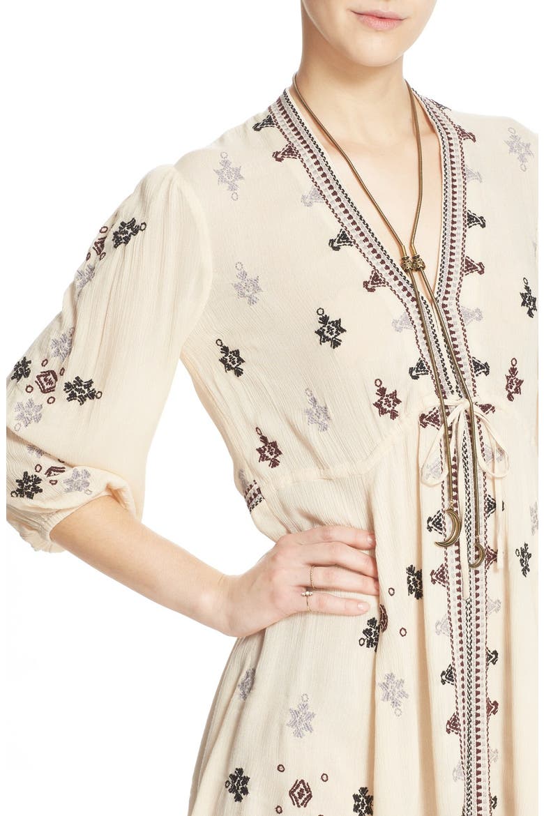 'Star Gazer' Embroidered Tunic Dress, Alternate, color, NEUTRAL COMBO