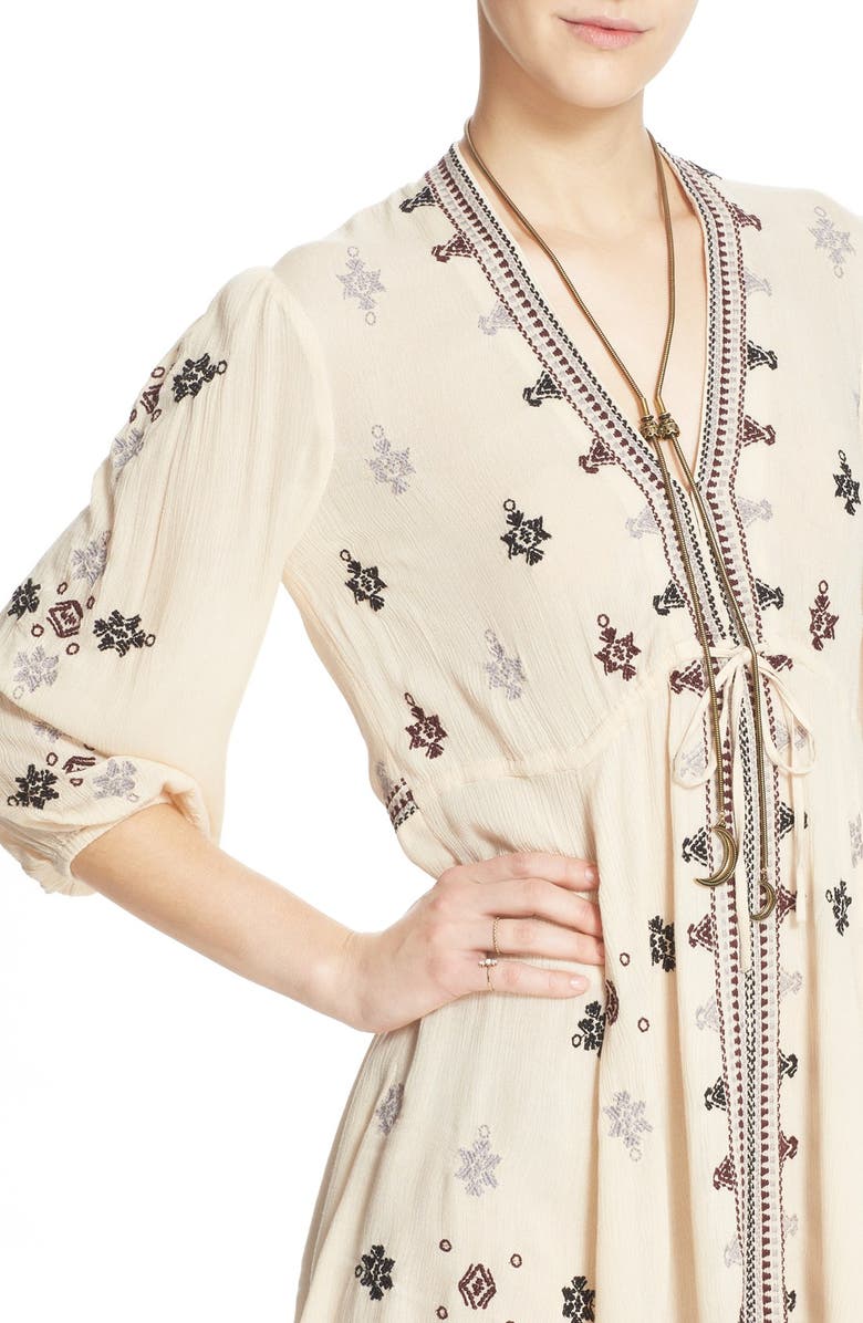 Free People 'Star Gazer' Embroidered Tunic Dress, Alternate, color,