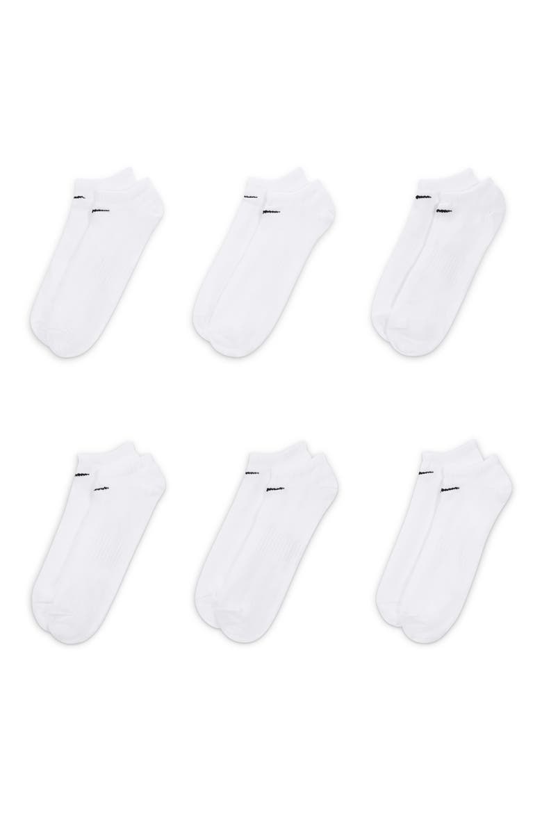 Everyday 6-Pack Lightweight Low Cut Socks, Main, color, WHITE/BLACK