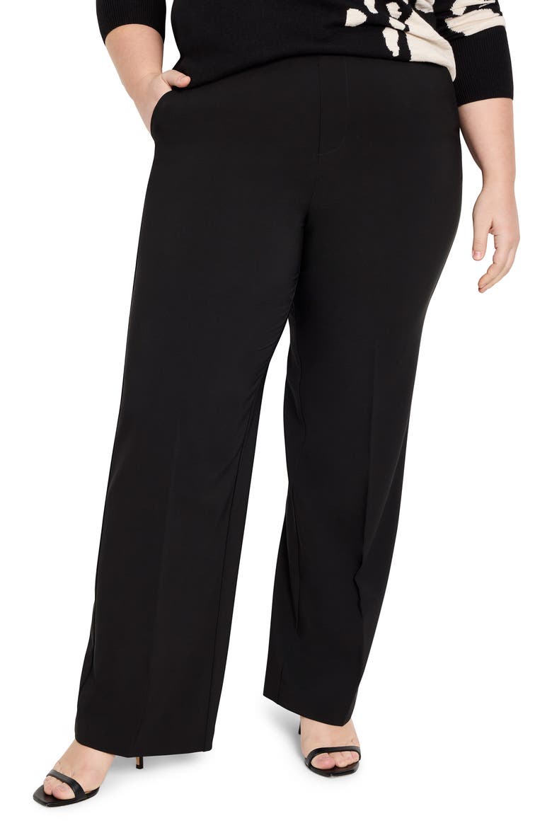 Lenox Stretch Wide Leg Suit Pants, Main, color, BLACK ONYX