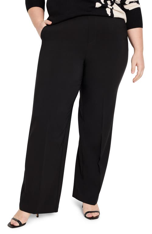 Nic + Zoe Nic+zoe Lenox Stretch Wide Leg Suit Pants In Black Onyx