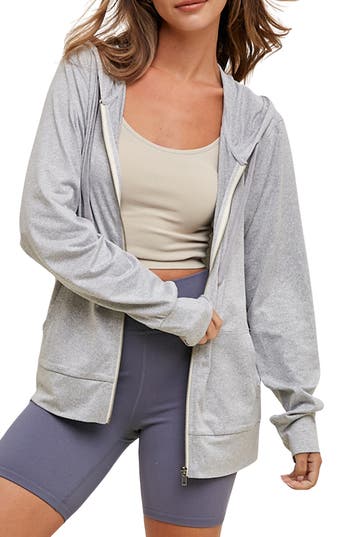 WISHLIST WISHLIST SOFT ATHLETIC ZIP HOODIE