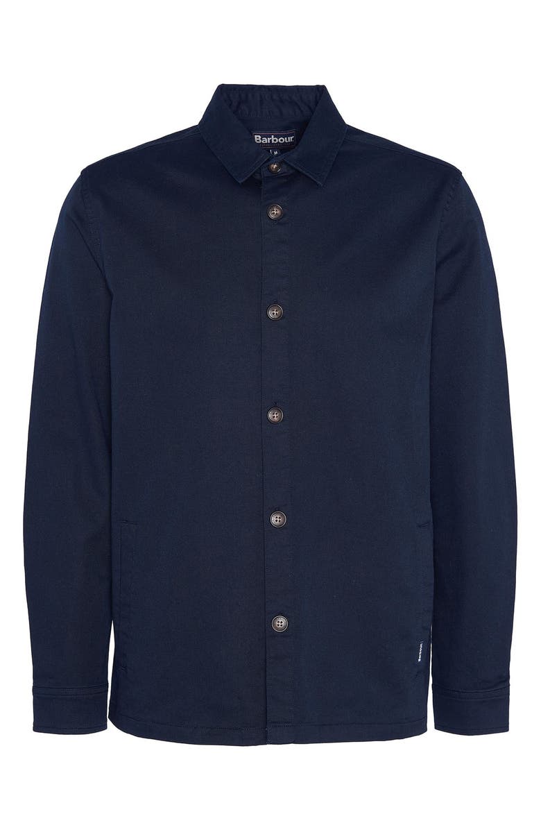 Barbour Ruxton Twill Overshirt, Alternate, color, Dark Navy