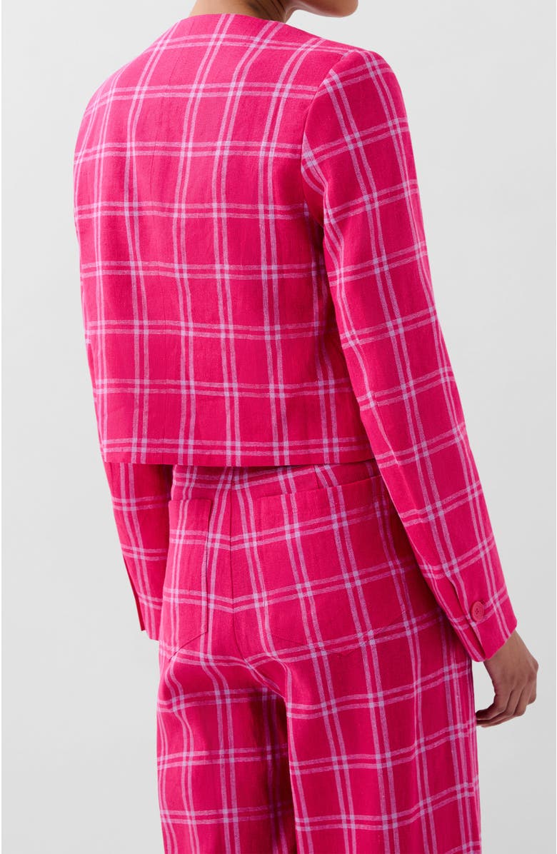 Scalpers Linen Check Blazer, Alternate, color, Redcheck