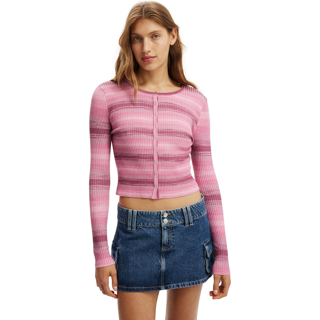 Cotton On Everfine Rib Knit Cardigan In Multi