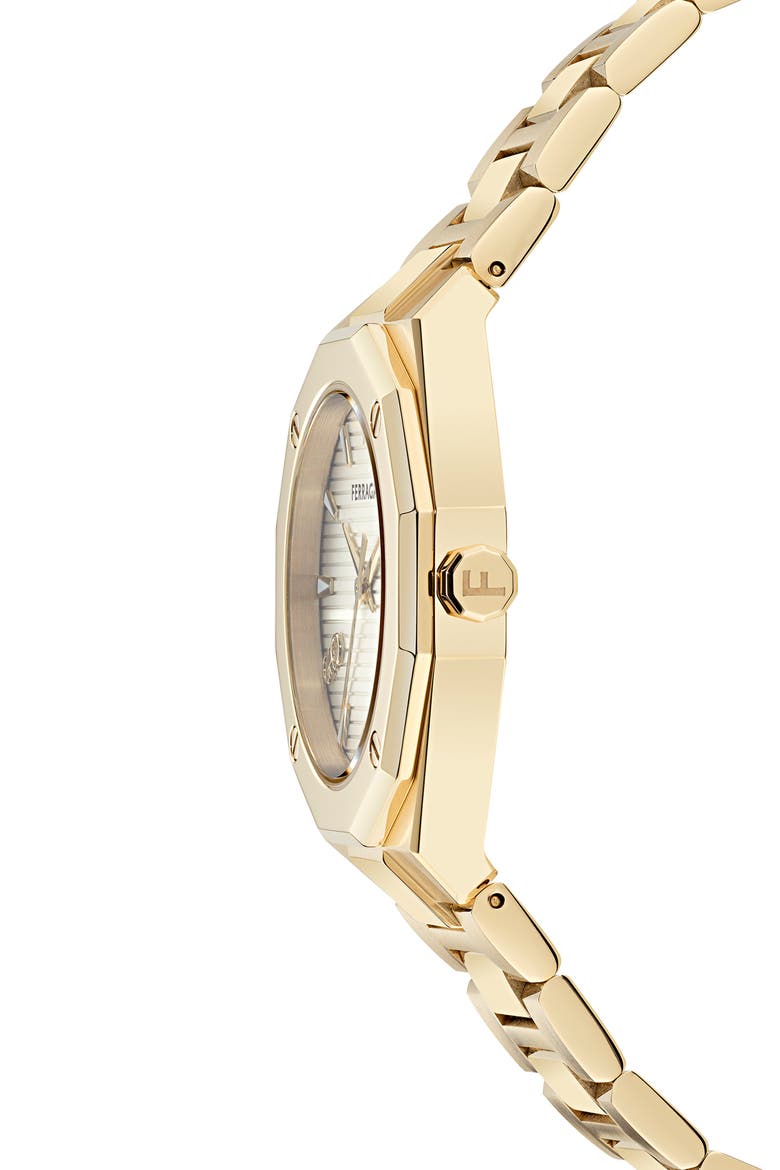 Edge Bracelet Watch, 34mm, Alternate, color, IP YELLOW GOLD