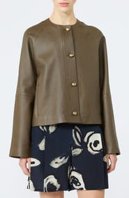 Max Mara Bouquet Leather Jacket