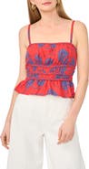 1.STATE Smocked Peplum Cami