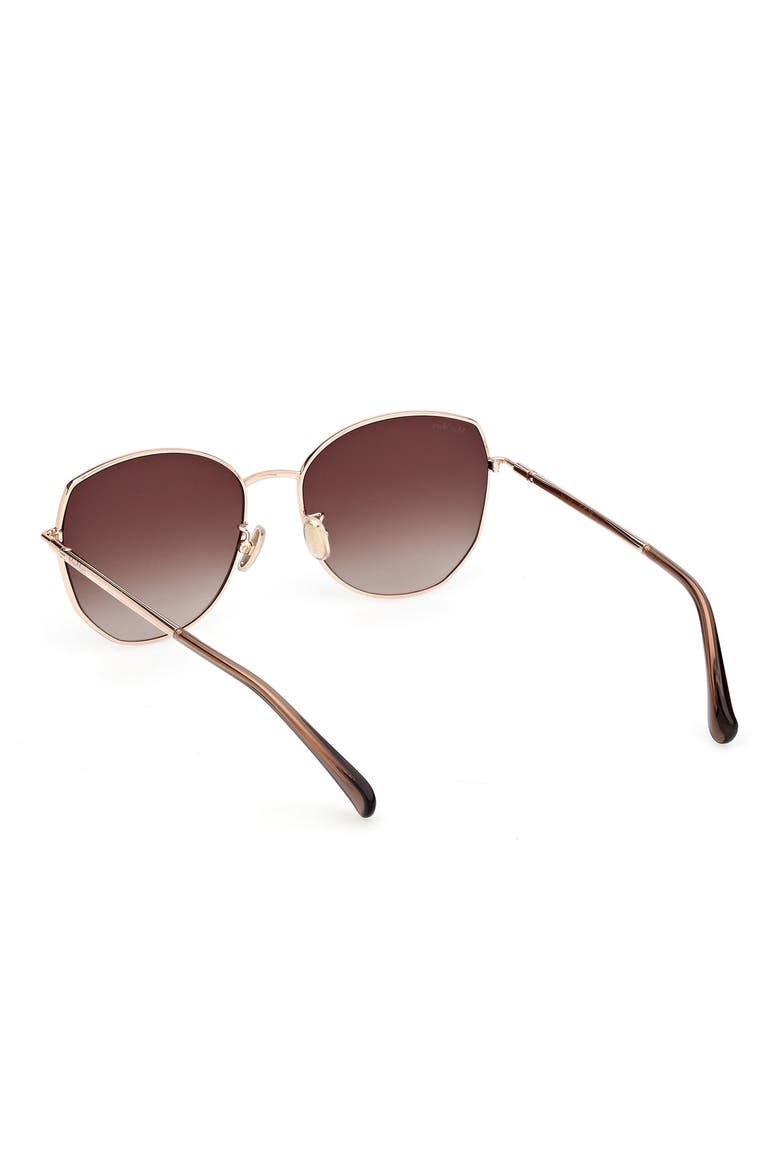 58mm Round Sunglasses, Alternate, color, GOLD / GRADIENT BROWN