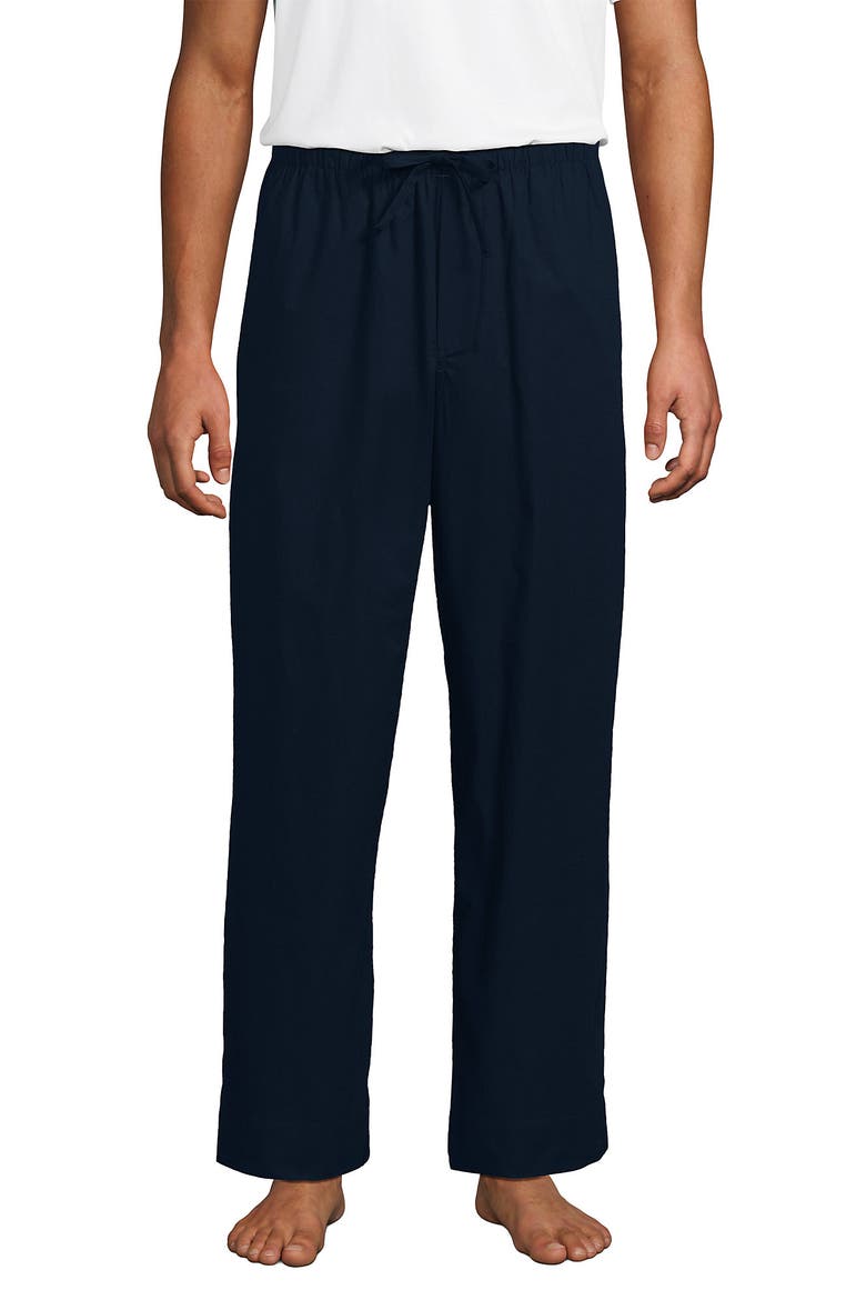 Poplin Pajama Pants, Main, color, Radiant Navy