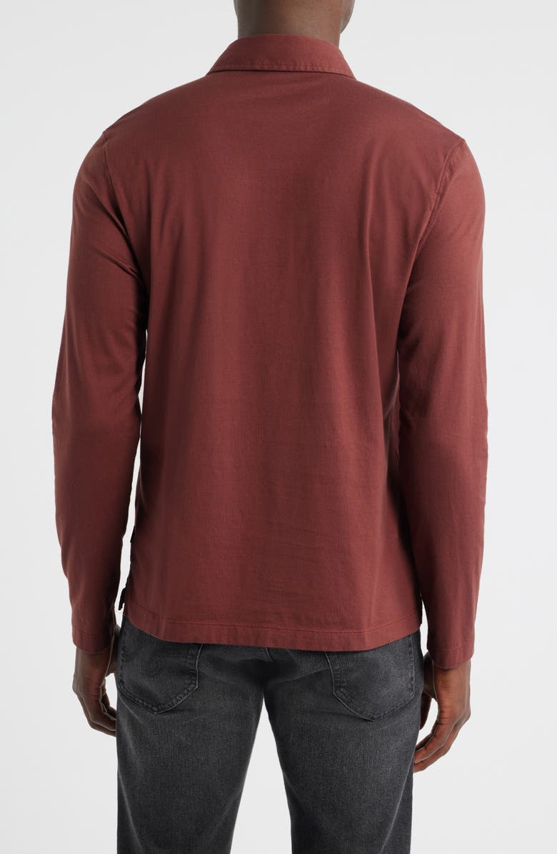 AG Bryce Long Sleeve Polo, Alternate, color, Cranberry