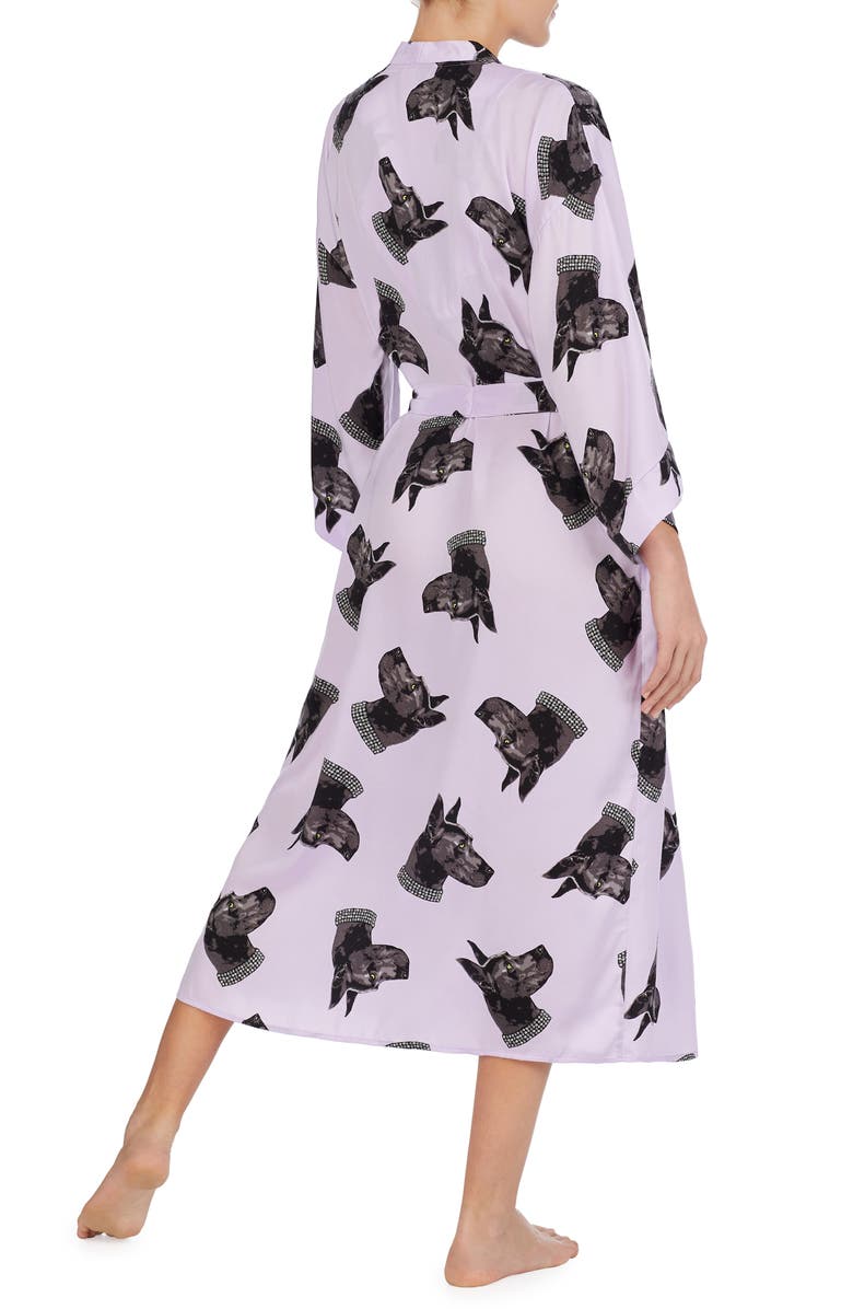Shady Lady Longline Robe, Alternate, color, Lavendar Print