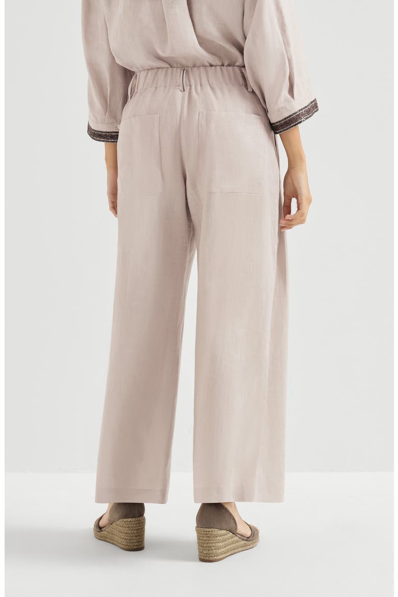 Linen trousers with drawstring, Alternate, color, Yuta