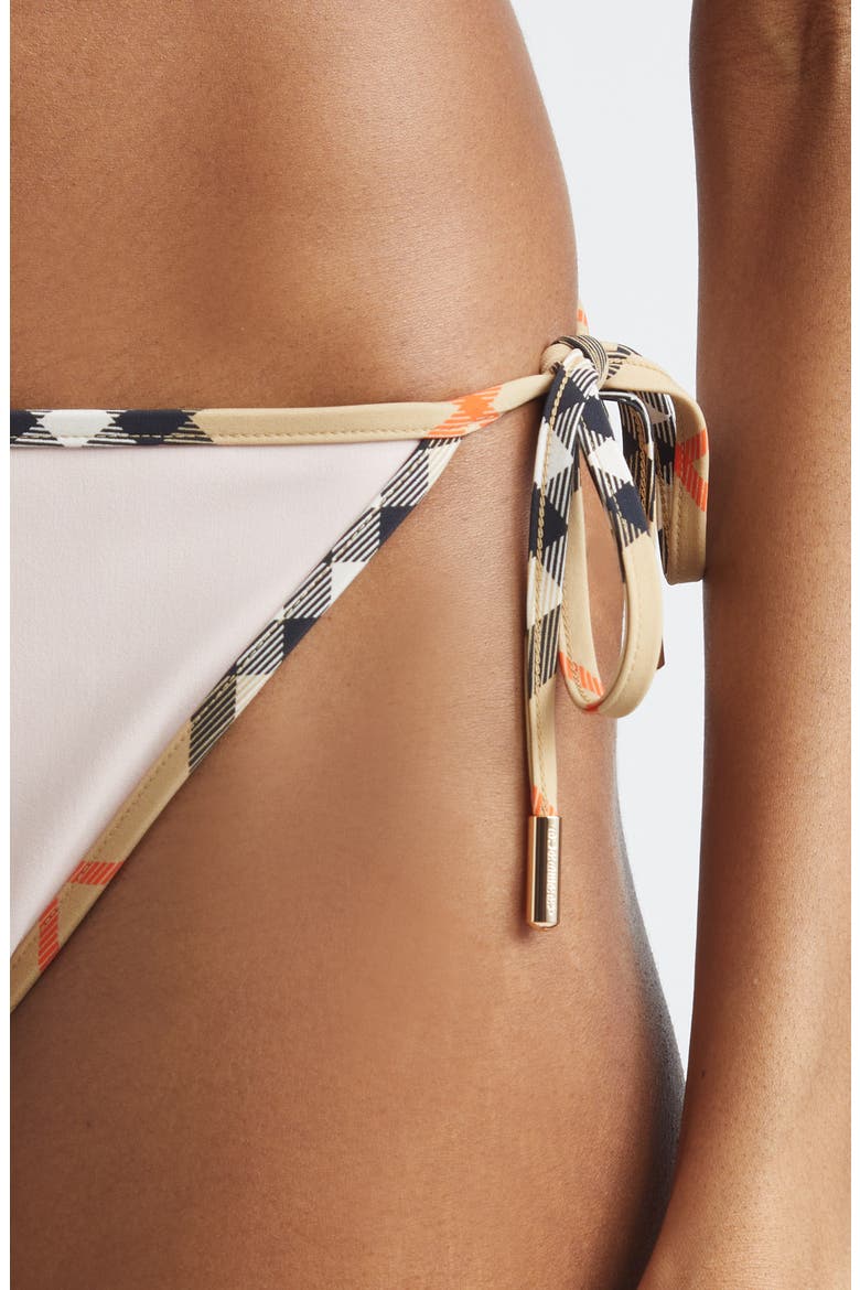 Mata Check Trim Sting Bikini Bottoms, Alternate, color, BOUQUET