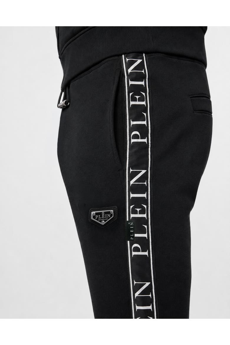 Jogging Trousers Plein Tape Men, Alternate, color, black