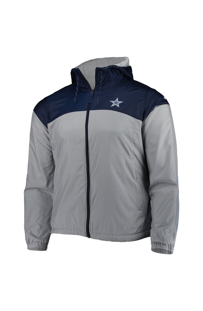 Columbia Men's Columbia Silver/Navy Dallas Cowboys Flash Forward II Full-Zip Windbreaker Jacket, Alternate, color, Gray
