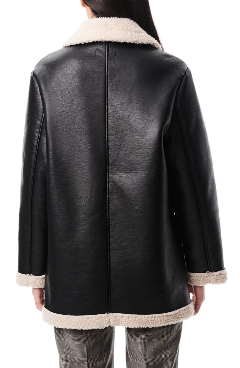 Bernardo Faux Shearling Coat, Alternate, color, 