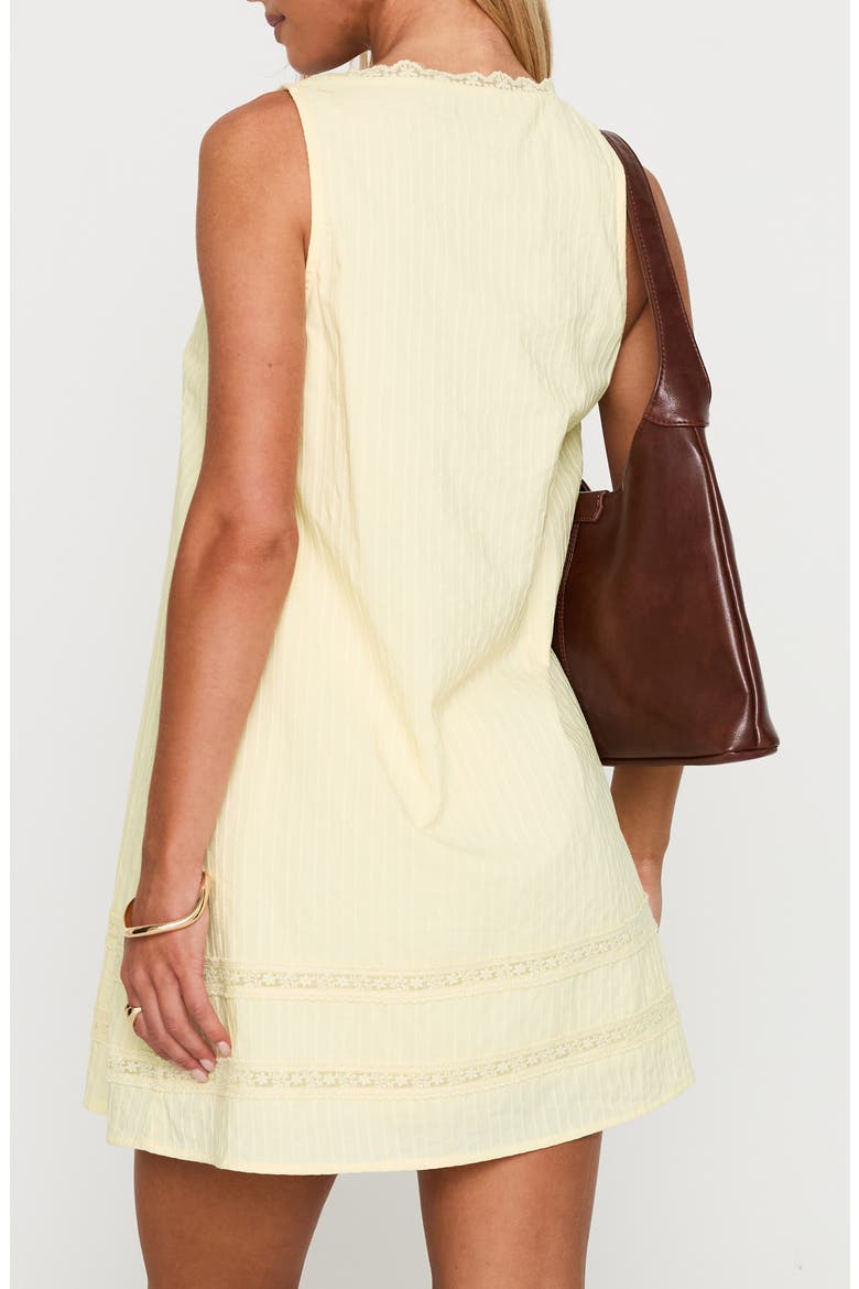 Alanah Embroidered Cotton Minidress, Alternate, color, LEMON