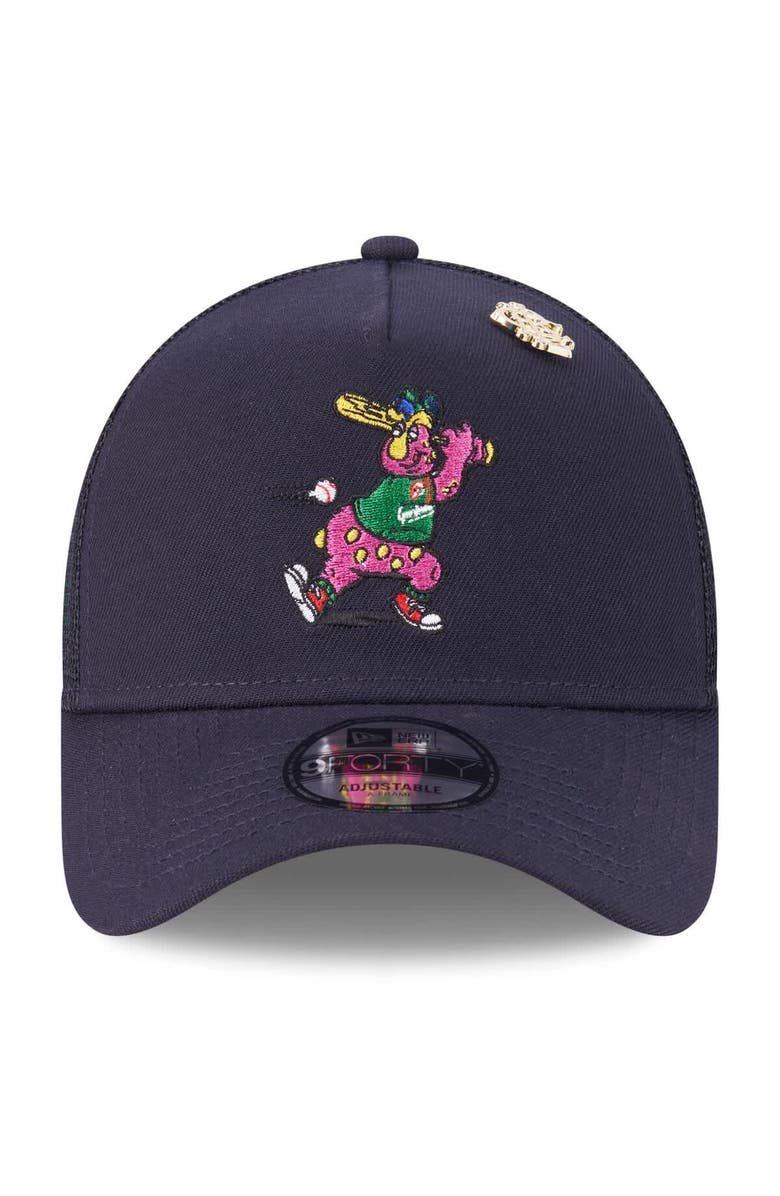 New Era Men's New Era  Navy Cleveland Guardians 2025 Big League Chew A-Frame 9FORTY Adjustable Trucker Hat, Alternate, color, Navy