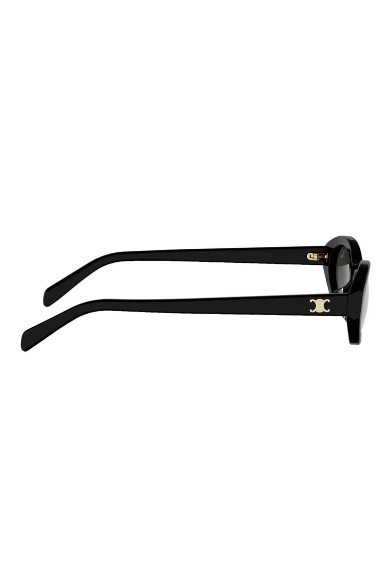Triomphe Mini 54mm Oval Sunglasses, Alternate, color, SHINY BLACK / SMOKE