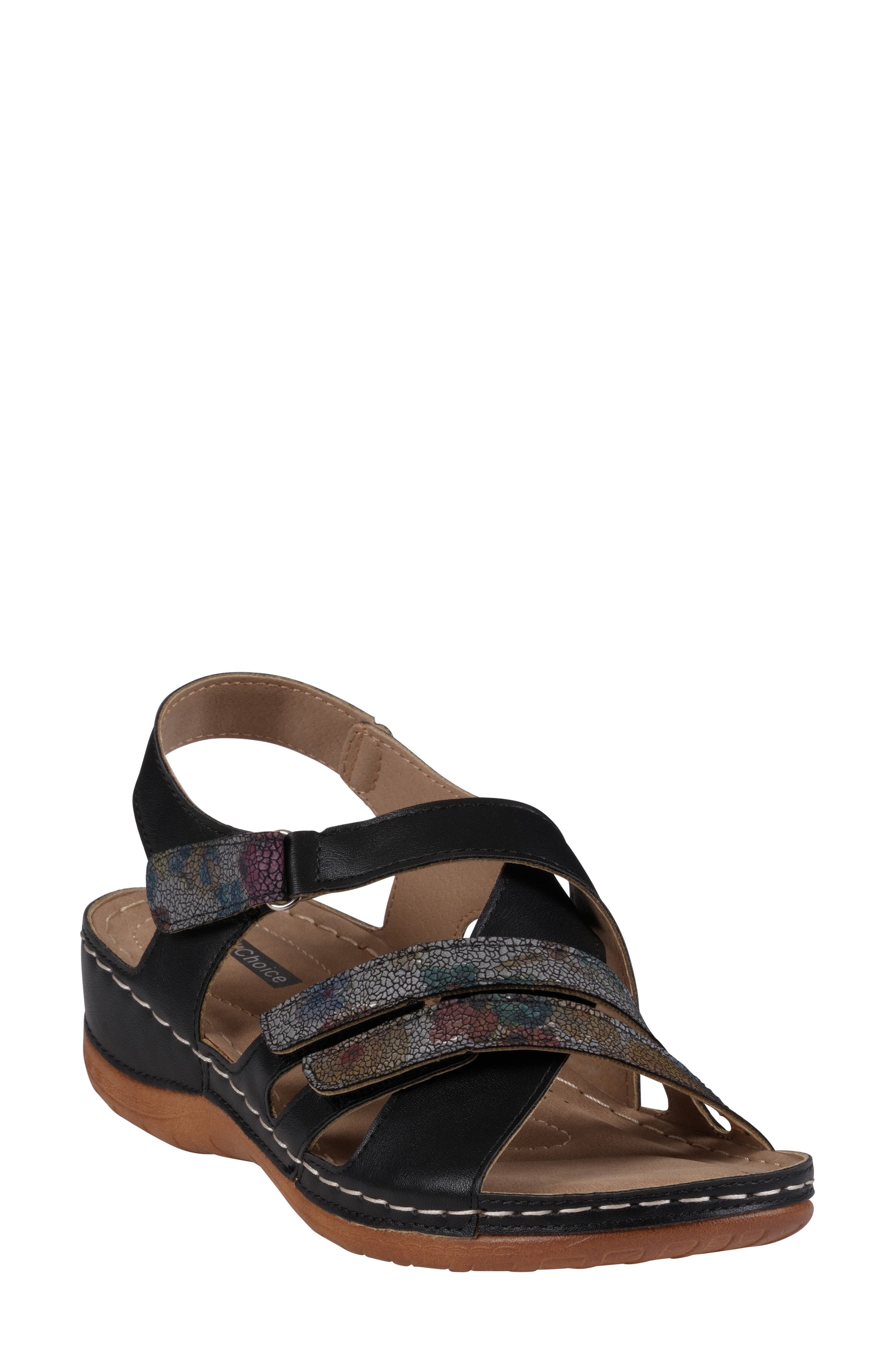 Dalary Ankle Strap Sandal, Main, color, BLACK