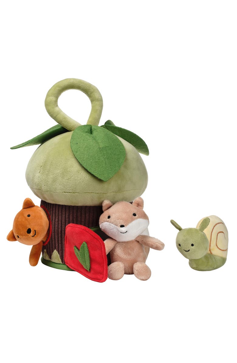 Lambs & Ivy Treehouse Soft Plush Interactive Play Set with Stuffed Animal Toys, Alternate, color, Green