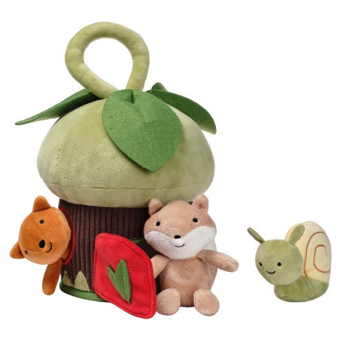 Lambs & Ivy Treehouse Soft Plush Interactive Play Set With Stuffed Animal Toys In Green