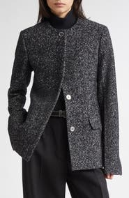 TOTEME Collarless Cinched Wool Blend Jacket