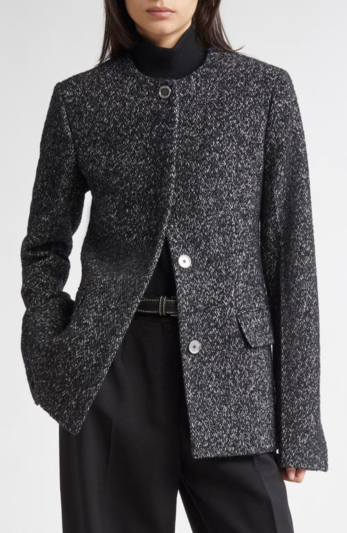 Totême Toteme Collarless Cinched Wool Blend Jacket In Multi