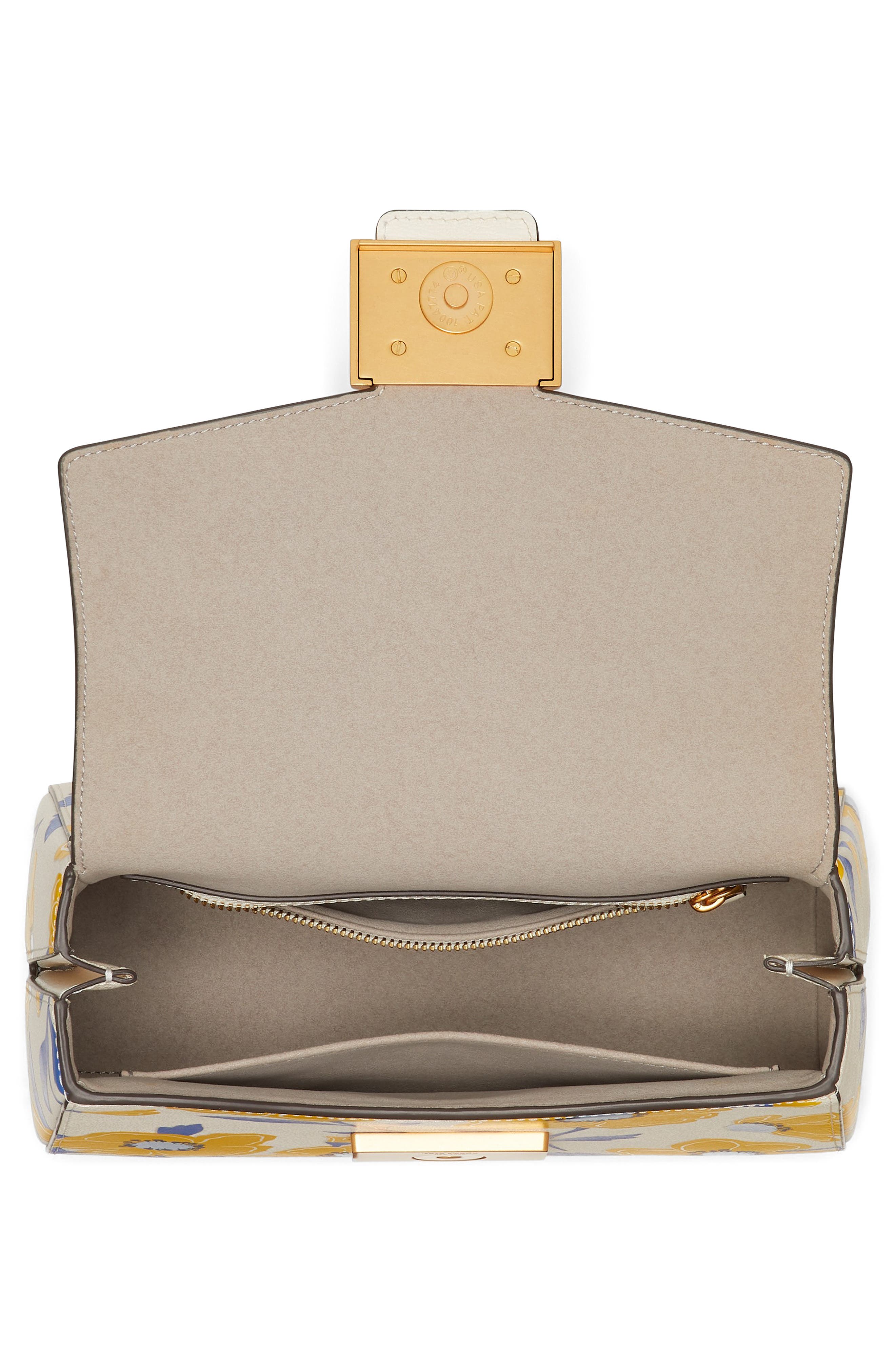katy sunshine floral textured leather top handle bag, Alternate, color, CREAM MULTI