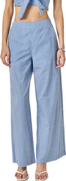 English Factory Check Wide Leg Pants