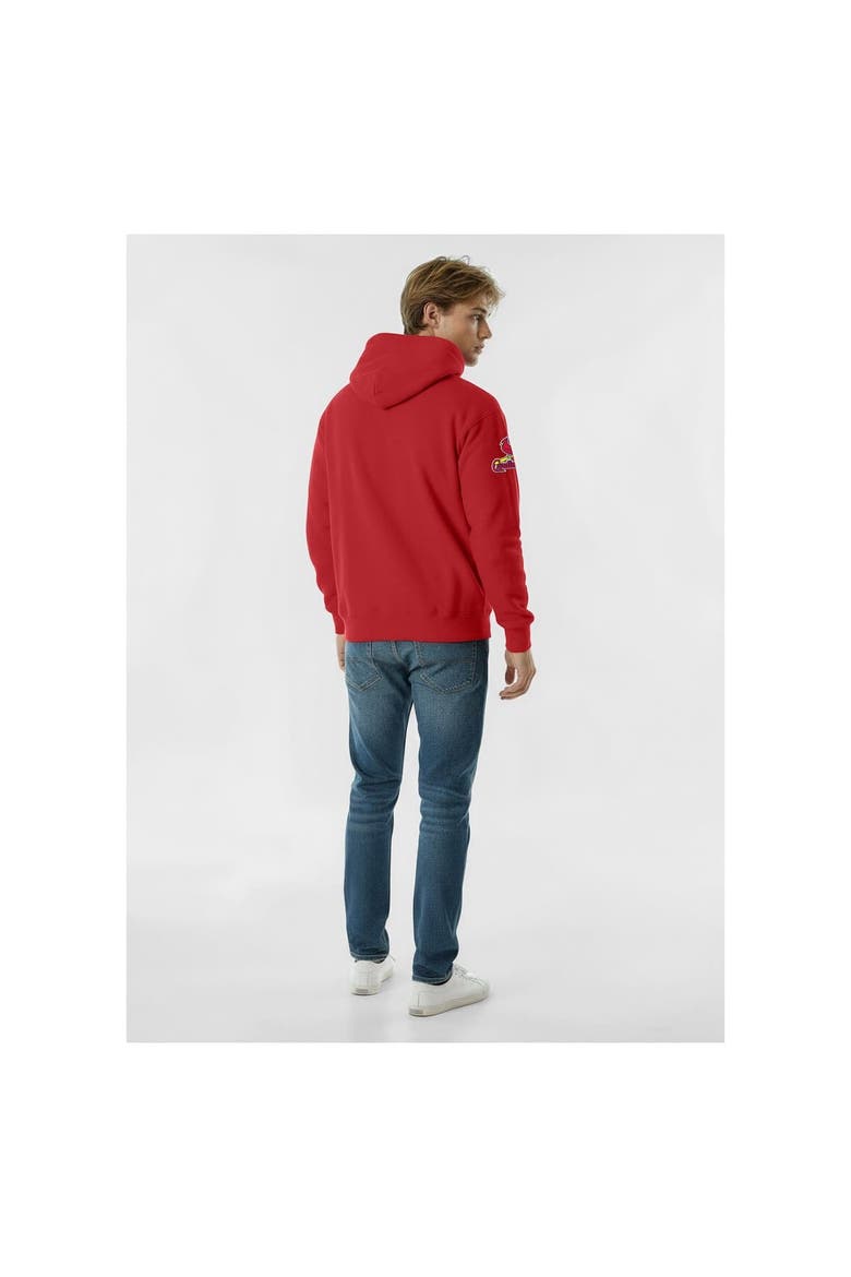 Men's Champion  Red St. Louis Cardinals Reverse Weave Chenille Hoodie, Alternate, color, Red